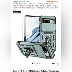 Dark Green Phone Case for Google Pixel 8
